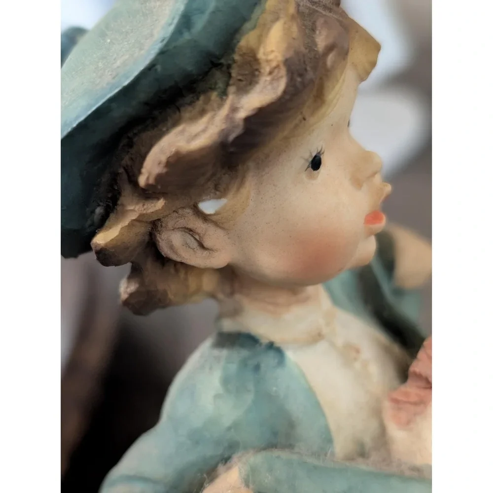 Vintage giddy up 6.5 inch resin boy on toy horse